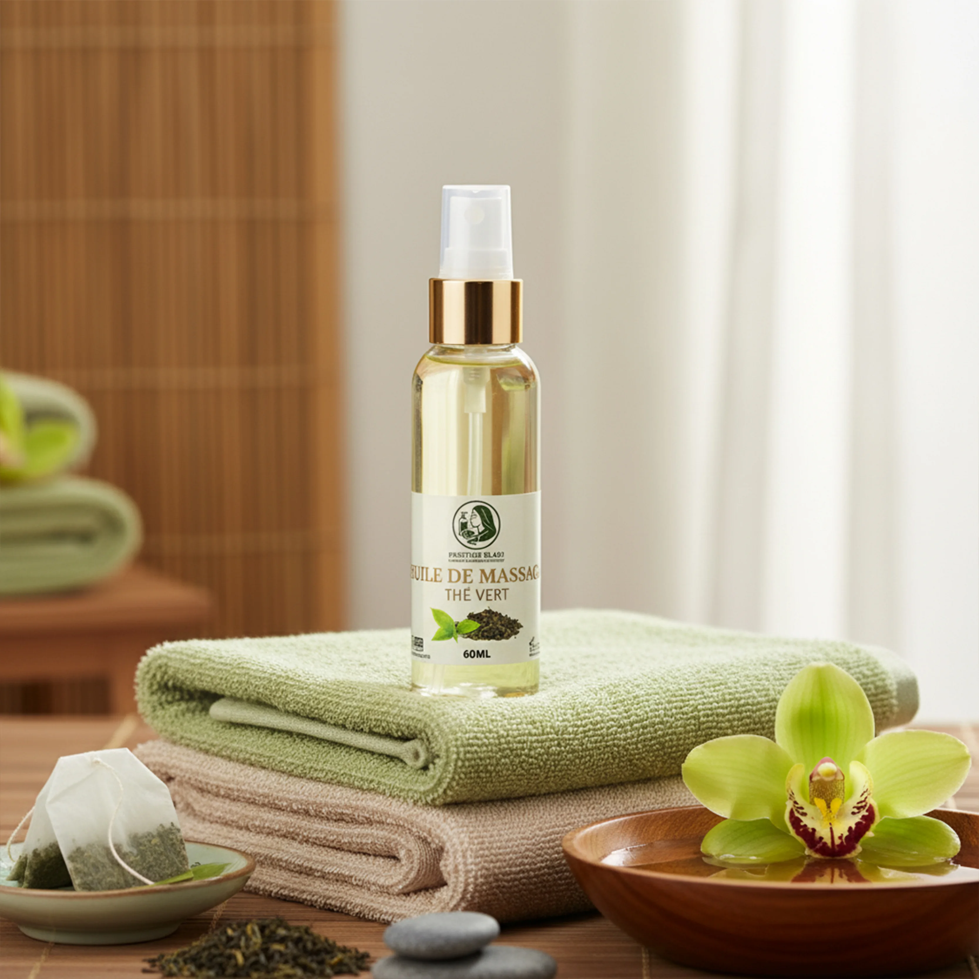 Huile de Massage au Thé Vert