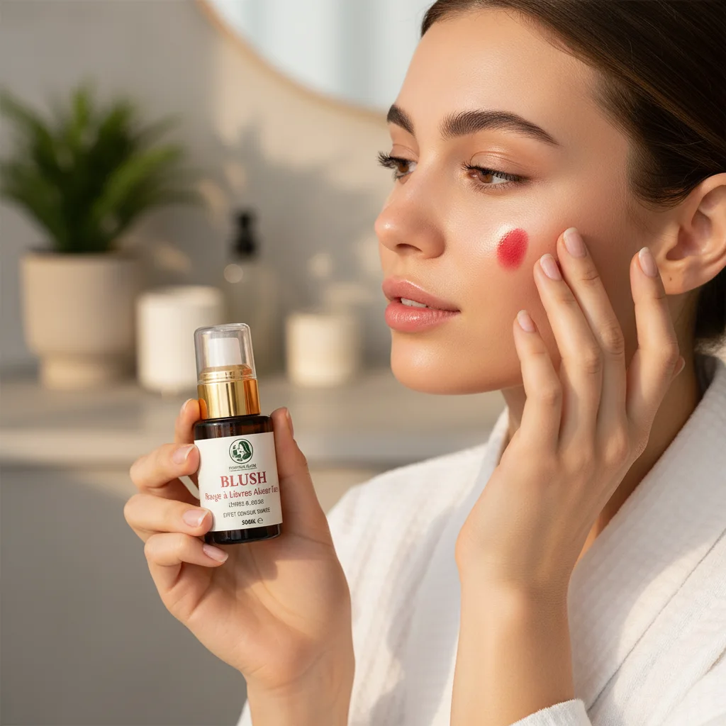 Blush & rouge à lèvres Aker Fassi naturel – Effet bonne mine lèvres & joues | Maroc