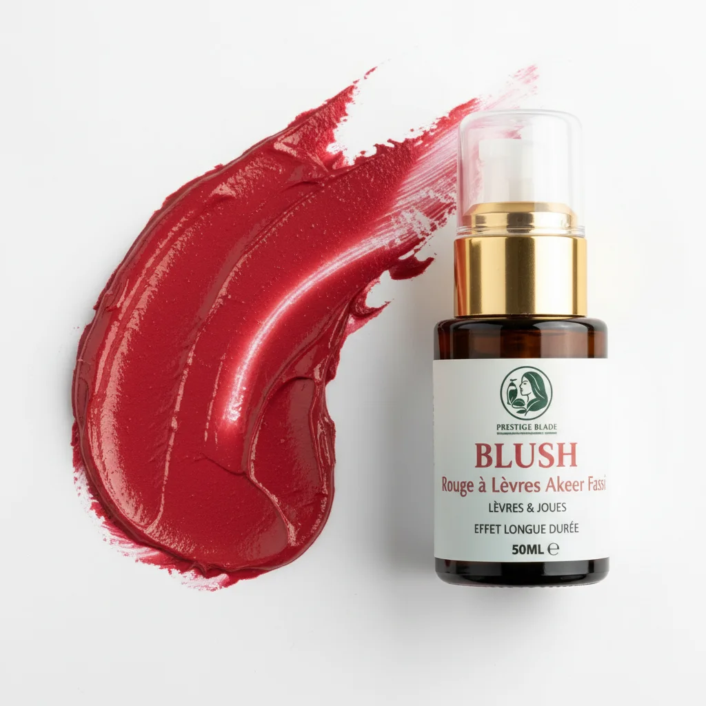 Blush & rouge à lèvres Aker Fassi naturel – Effet bonne mine lèvres & joues | Maroc