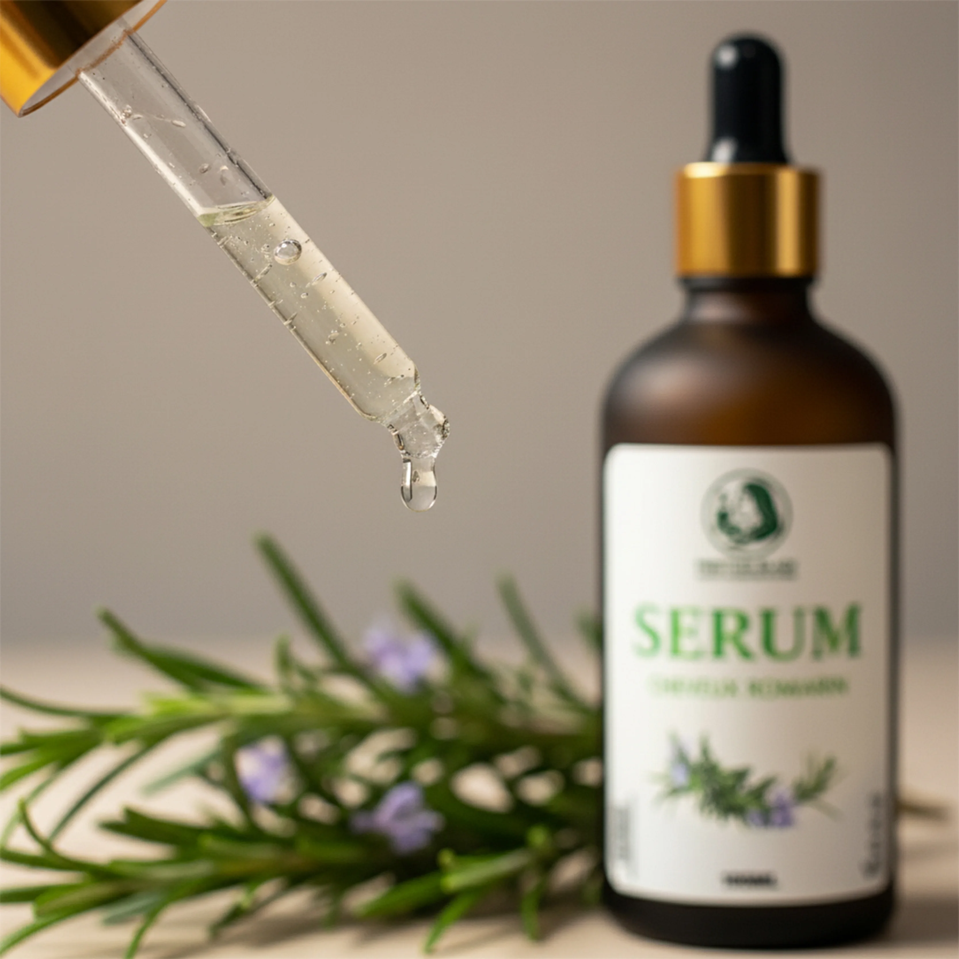 Sérum cheveux romarin – Pousse, force & cuir chevelu sain