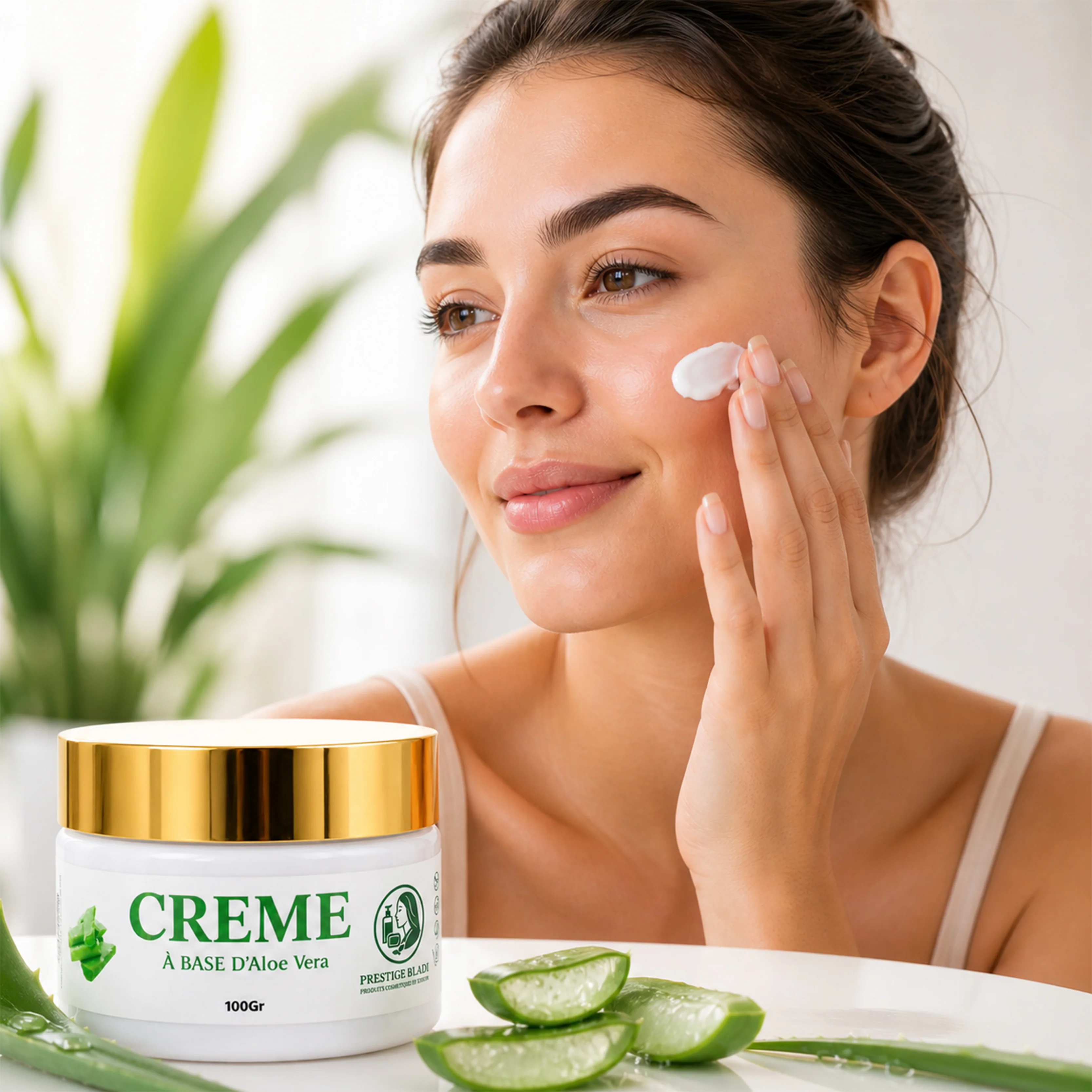 Crème aloe vera hydratante – Peau apaisée, fraîche & douce