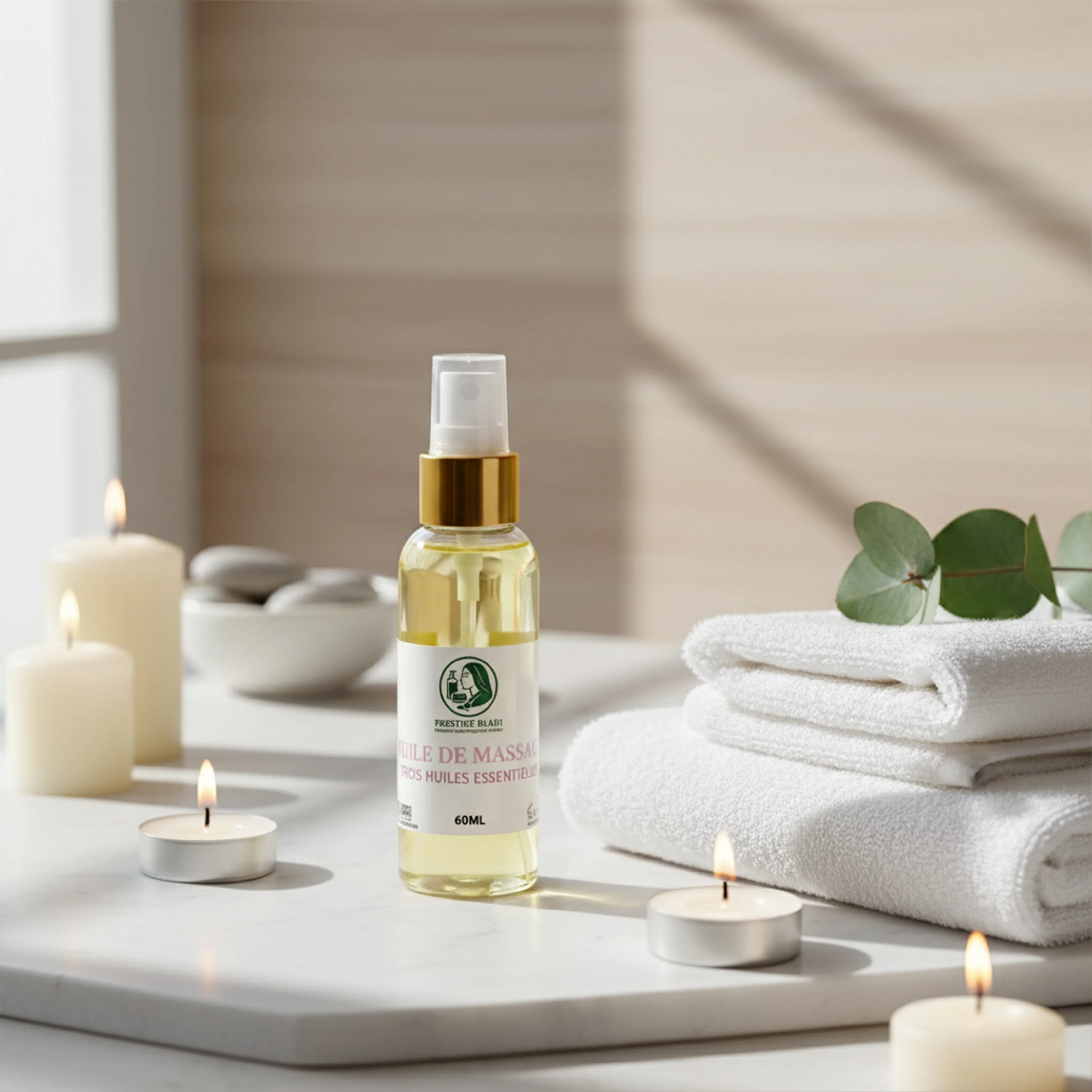 Huile de Massage aux Trois Huiles Essentielles