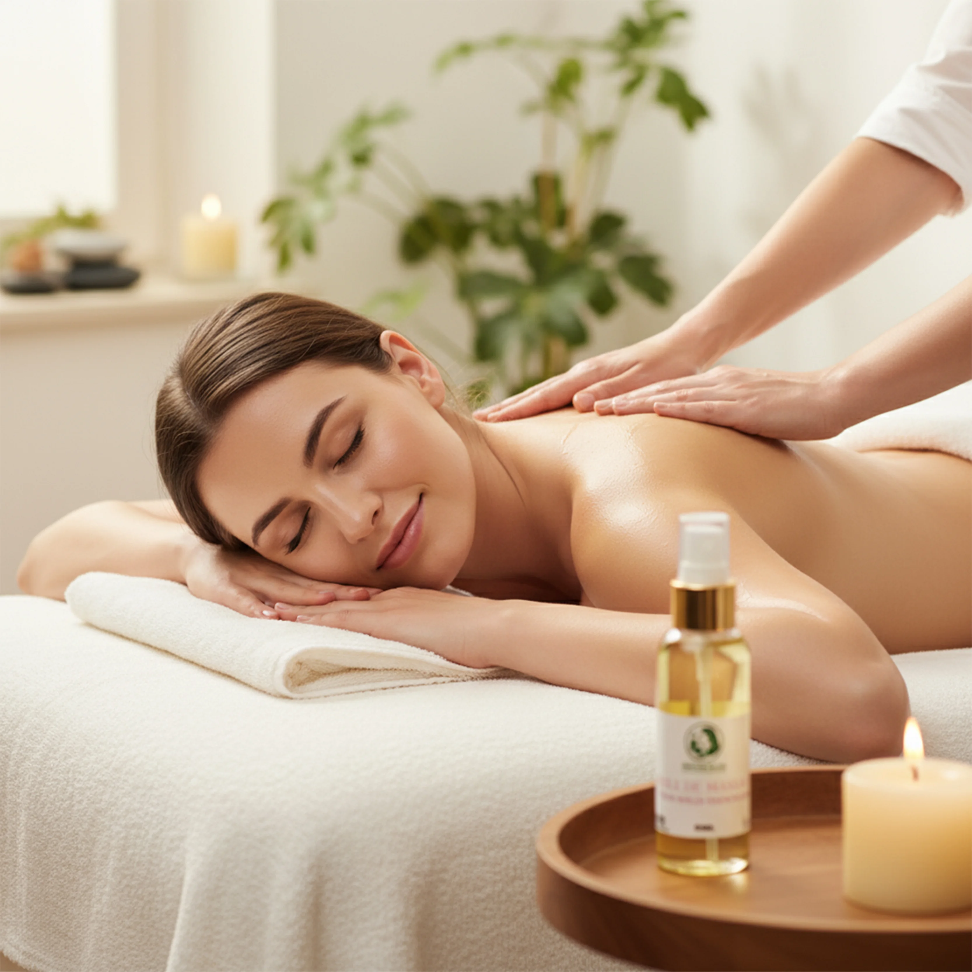 Huile de Massage aux Trois Huiles Essentielles
