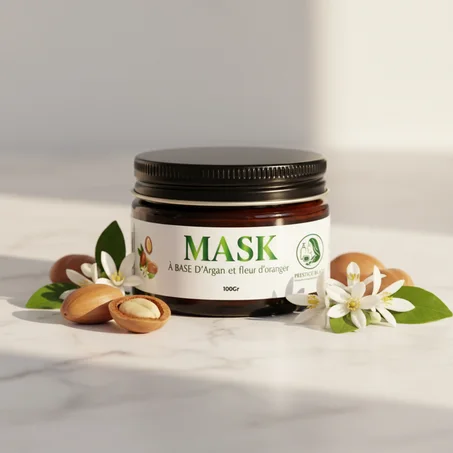 Mask argan & fleur d’oranger nourrissant – Peau douce & éclat