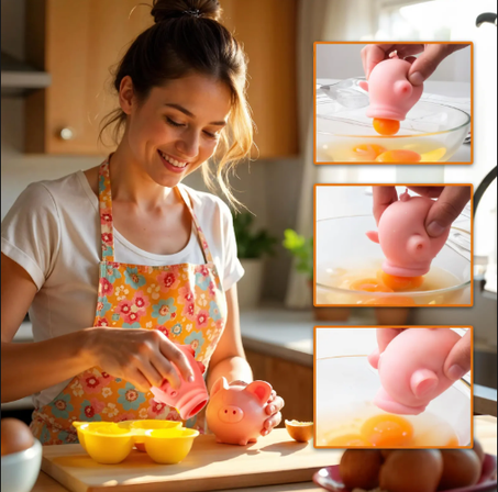 Separador de Yemas en Forma de Cerdito – ¡Divertido, práctico y adorable!