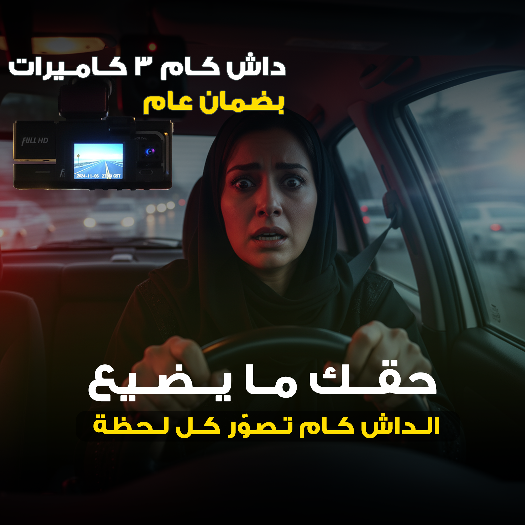 داش كام ثلاثية الرؤية بجودة Full HD بضمان عام سهلة التركيب