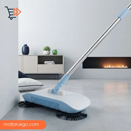 Multi-Purpose Broom مكنسة أرضيات متعددة الاستخدامات مع فرش دوّارة