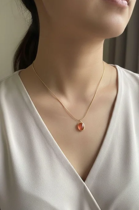 Elegant Oval Glow Necklace