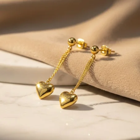 Golden Love Drop Earrings