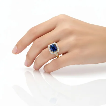 The Celestial Azure Halo Ring