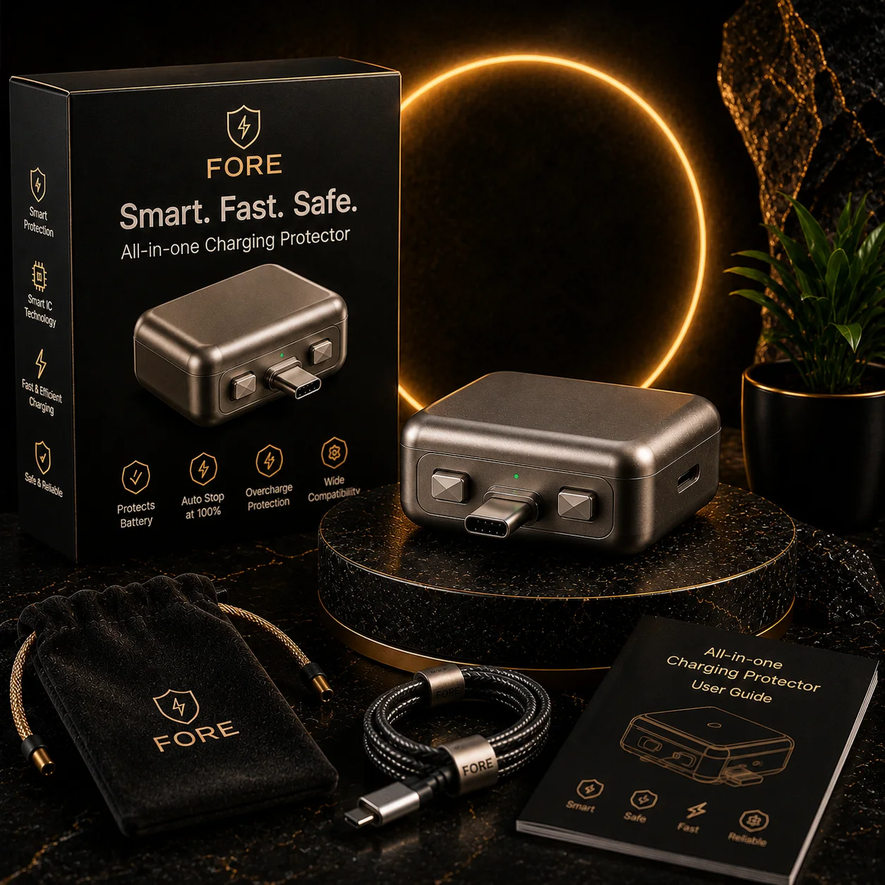 قاطع الشحن الذكي USB-C لحماية البطارية