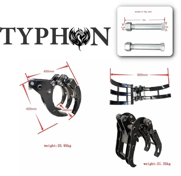 10-in-1 Mini Excavator Attachment Bundle Essential Tools Combo Kit for Worksites