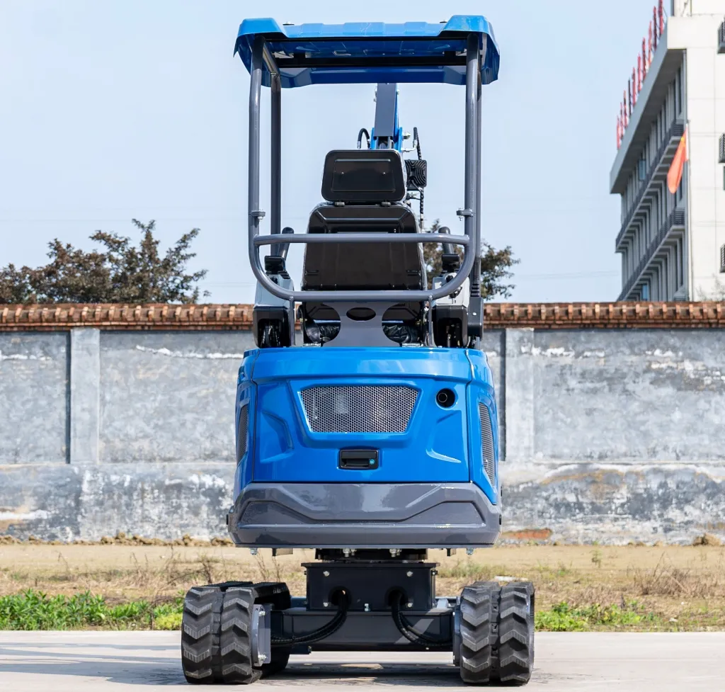 TYPHON TERROR XIX STORM Mini Excavator – 4000lbs Trench Digger with Boom Swing, Canopy, Retractable Tracks