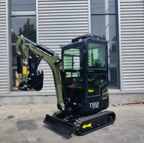 Green TYPHON TERROR XVIII Prestige 2 Ton Mini Excavator KUBOTA Diesel Engine USA