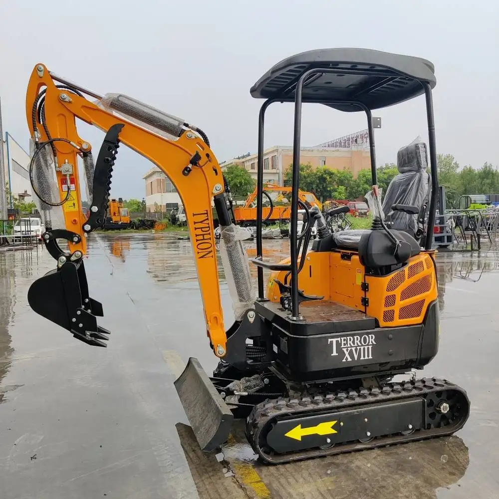 TYPHON TERROR XVIII Mini Excavator – 4000lbs EPA Certified USA KUBOTA D902 engine with Quick-attach and Ripper attachment