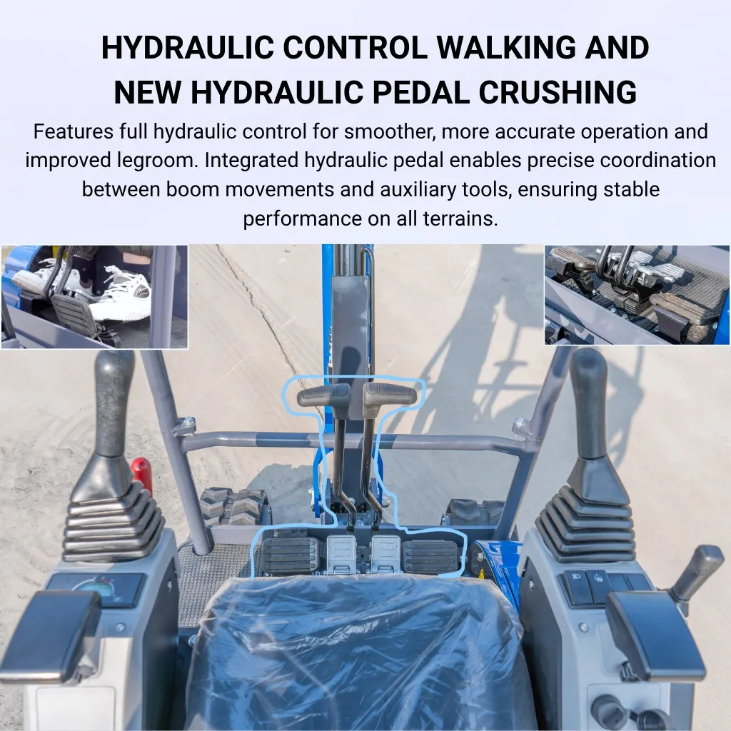 TYPHON TERROR XIX STORM Mini Excavator – 4000lbs Trench Digger with Boom Swing, Canopy, Retractable Tracks