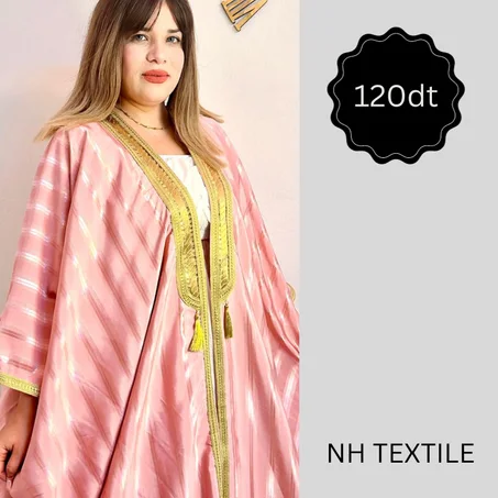 Abaya traditionnelle rose