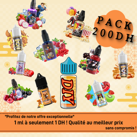 PACK DIY "CONCENTRE + BASE + NICOTINE"