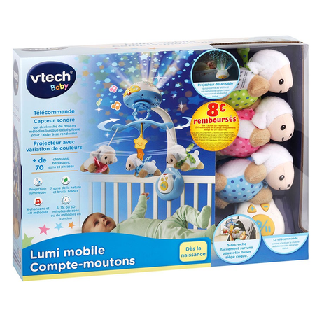 Lumi’ mobile compte-moutons bleu