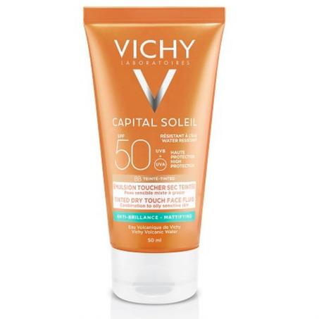 VICHY CAPITAL SOLEIL BB ÉMULSION TOUCHER SEC TEINTÉE SPF50 50ML