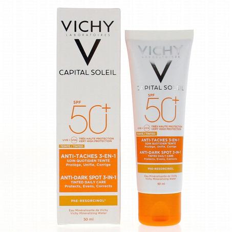 VICHY CAPITAL SOLEIL CREME ANTI-TACHES 3 EN 1 SPF50+ 50ML
