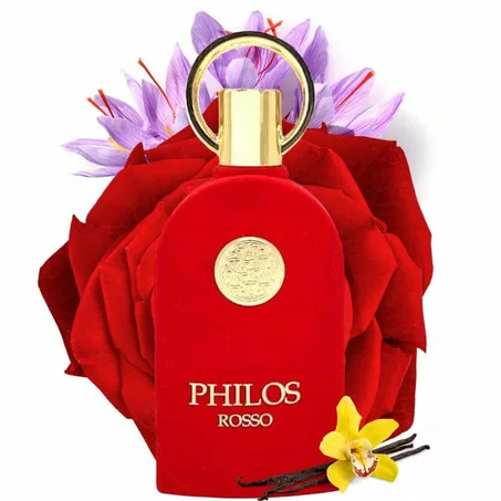 عطر Philos Rosso – أناقة مخملية بعبق الورد والفانيليا