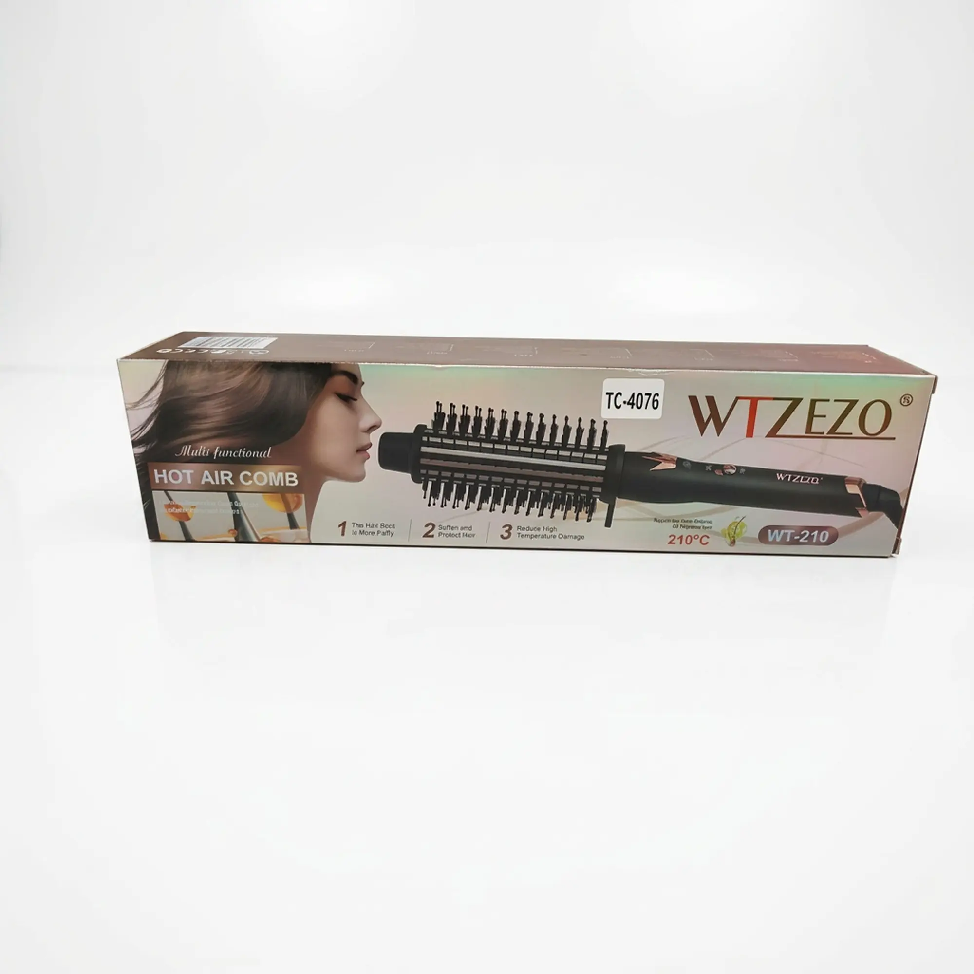 فرشاة الهواء الساخن WTZEZO WT-210 | تجفيف وتصفيف في خطوة واحدة – أيونات سالبة لشعر ناعم ولامع