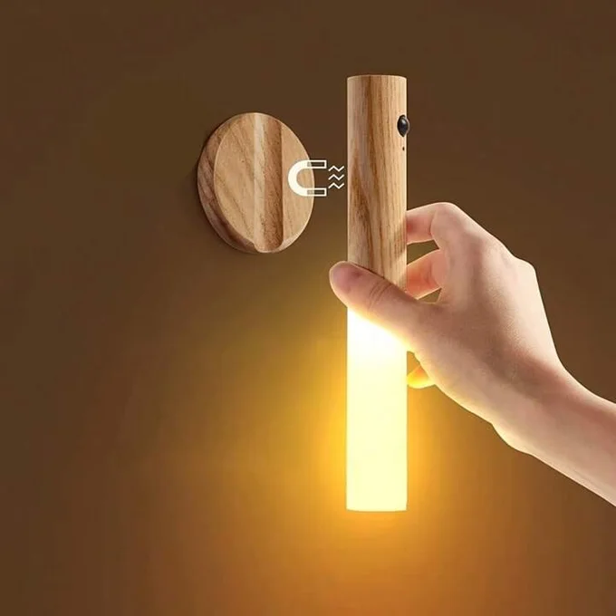 ✨Veilleuse LED Magnétique En Bois