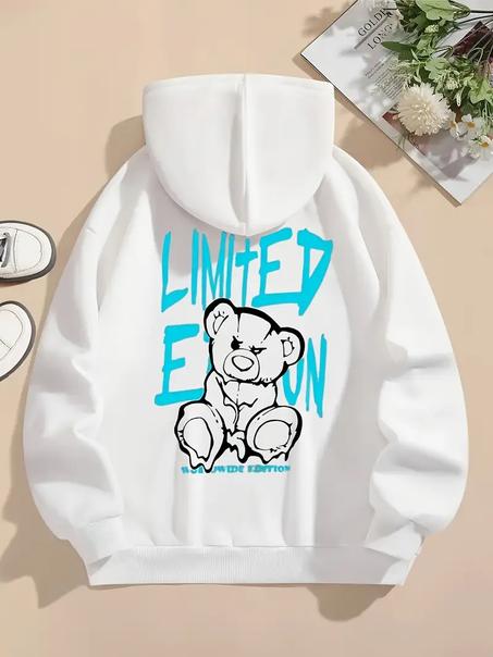 BEAR CAPUCHE NOIR ET BLANC