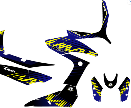 Kit déco tmax 530 BLEU