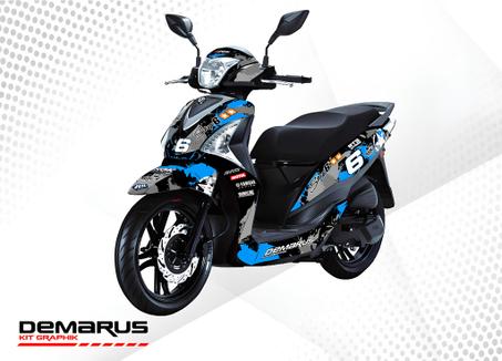 kit deco Symphony ST – 125 cc 50 CC STAGE 6 BLEU