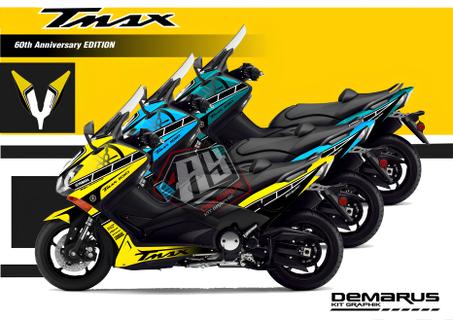 Kit Déco TMAX 530 VINTAGE Jaune