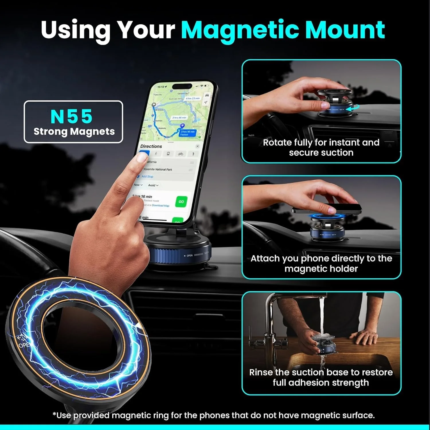 SUPPORT TELEPHONE MAGNETIQUE