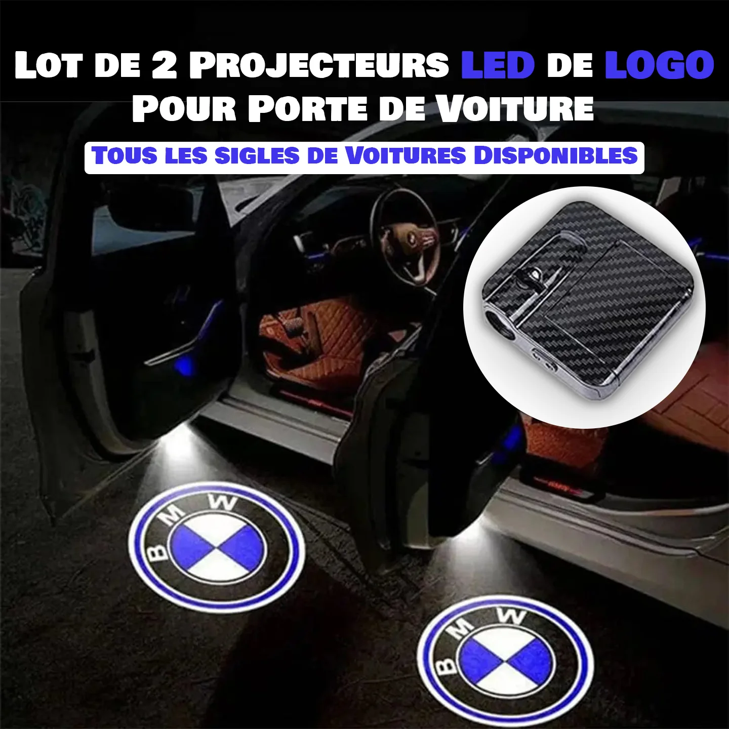 2 * Projecteur Logo Voiture