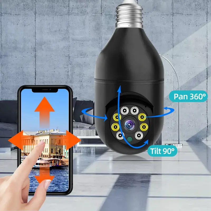 Caméra de Surveillance ampoule panoramique 360°