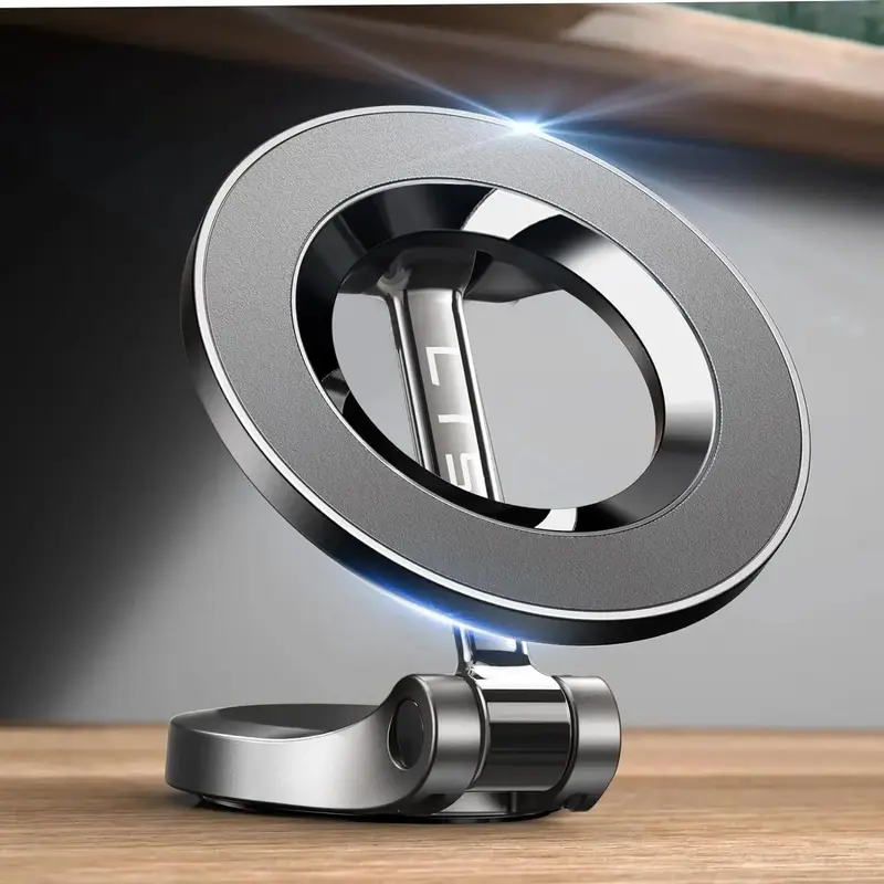 Support de téléphone portable magnétique pliable en alliage de zinc pour voiture