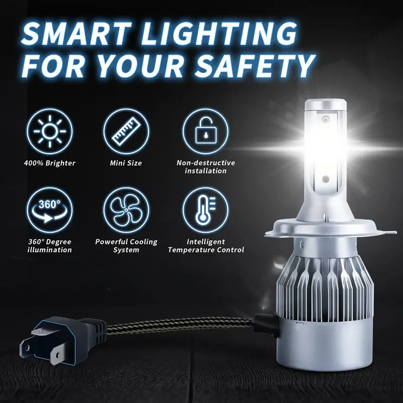 2 * LED Phare ET CODE Ampoule pour voiture C6 lumière blanche