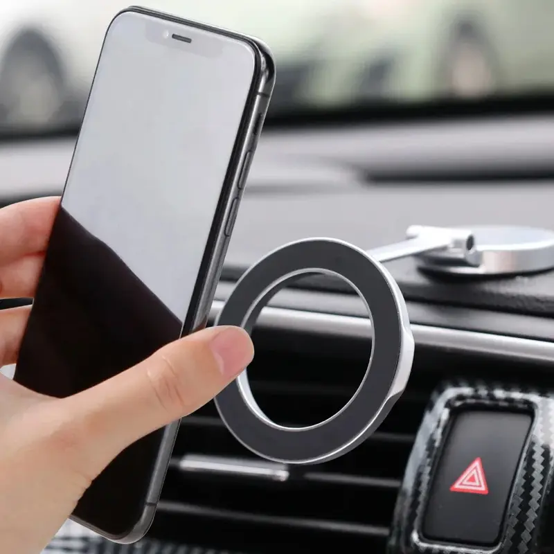 Support de téléphone portable magnétique pliable en alliage de zinc pour voiture