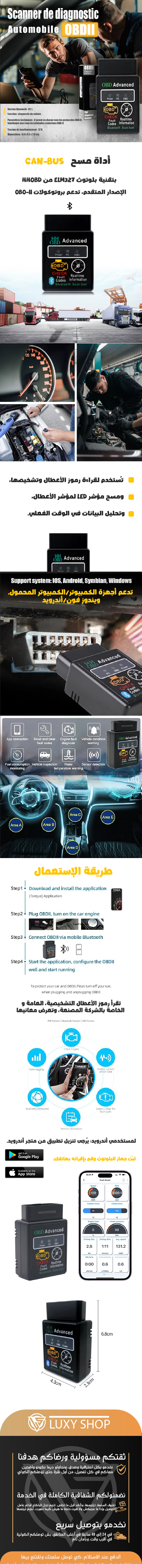 Scanner de diagnostique Voiture OBDII