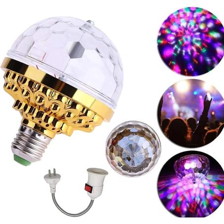 Colorful 6LED Rotating Ball Light Disco مصباح دوار ملون