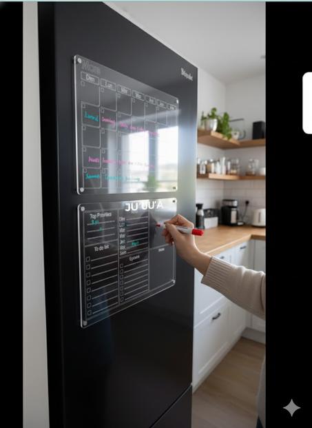 لوحة تخطيط أسبوعية وشهرية من الأكريليك الفاخر