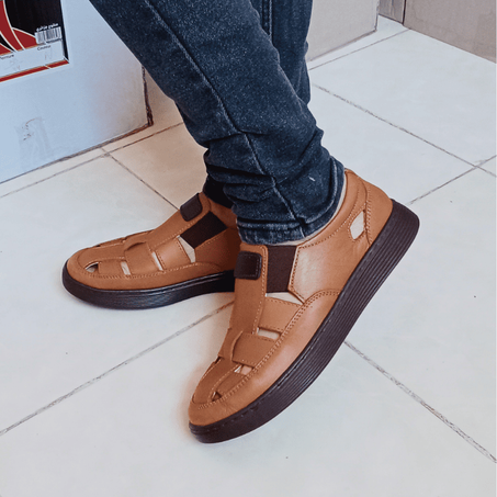 صندالة من الجلد طبيعي ، كوير 100 % (SD)