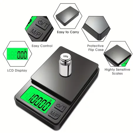 Precision Pocket Scale 1000g X 0.1g - Digital Gram