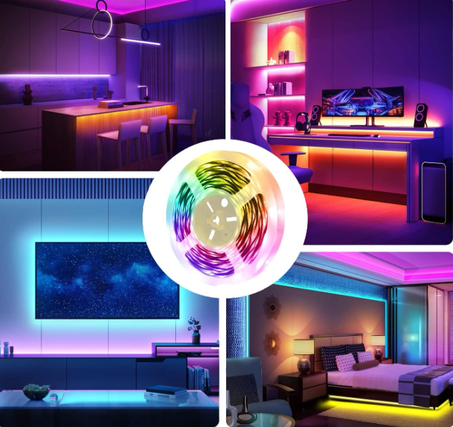 مصباح ذكي LED USB بخاصية التحكم عن طريق التطبيق وإعداد المؤقت ووضع الموسيقى