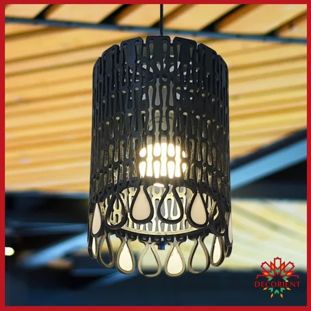 Lustre Luna en bois – L’élégance orientale à la lumière douce