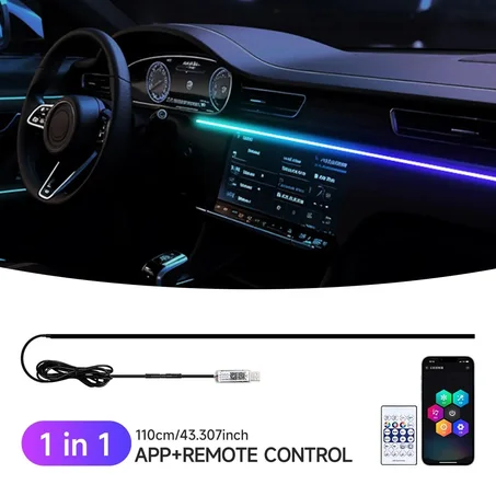 Lumière ambiante LED USB pour voiture