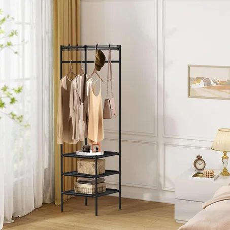 porte-manteau avec 3 étagères