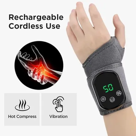 Bracelet Thérapeutique™ Chauffant & Vibrant – Rechargeable & Sans Fil