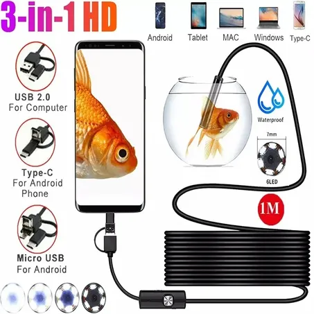 🔍 Caméra Endoscopique HD – Voyez l’invisible, agissez avec précision