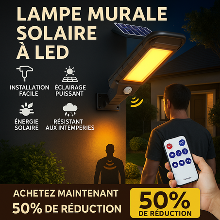 Lampe Solaire 75 LED : Puissance et Contrôle à Distance